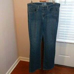 Signature Levi Strauss & Co Women's Modern Bootcut Blue Denim Jeans Size 12 M